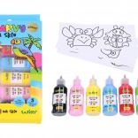 Glasfarben mit Glitzer 5+1