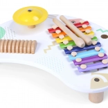 ECOTOYS hölzerischer Musikspieltisch mit Becken und Xylophon für Kinder ab 18 Monaten