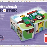 Holzbausteine Verkehr – 6 Würfel