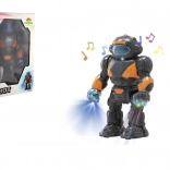 Robot aus Kunststoff mit Lichtern und Geräuschen 22 cm