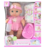 Baby mit Geräuschen und Pipi-Funktion mit Zubehör