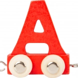 Small Foot Holzwagen mit Buchstaben A – bunte Buchstabenbahn