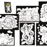 Kratbild 6 Stk. bunt + 6 Stk. Ständer in Schachtel 19×22×6,5 cm