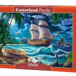 Puzzle 1500 Teile – Schiff und Strand Erste Nacht Neues Land
