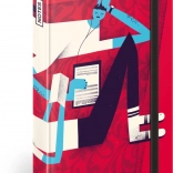 Liniertes Notizbuch mit Hardcover 11 × 16 cm Dominik Miklušák – rot