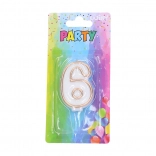 Partykerze Nummer 6 Gold