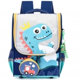 Schulrucksack Dinosaurier mit Beutel Lokomotive