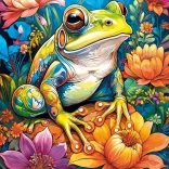 Puzzle Blumenfrosch 1000 Teile