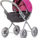 Tiefer Puppenwagen Chipolino Daisy Grau/Rosa