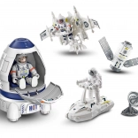 Weltraum-Set mit Rakete und 2 Astronautenfiguren
