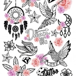 Bügelbilder Kolibri Großes Blatt