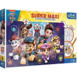 Puzzle Super Maxi 24 – PAW PATROL: DER FILM, beidseitig zum Ausmalen