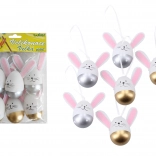 Dekorative bemalte Plastikeier zum Aufhängen 6 cm, 6 Stk.