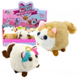 Plüschkater mit drehendem Schwanz, braun-weiß