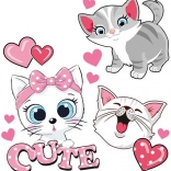 Bügelbilder Niedliche Katzen Aufbügelbogen