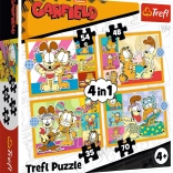 Puzzle TREFL Garfield liebt Lasagne 4v1