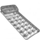 Aufblasbare Strandliege mit Rückenlehne, silber