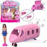 Mattel Mini Barbie Land – Pilotinnen-Puppe mit Flugzeug