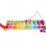 Holz-Lernset 4-in-1 mit Zahlen, Formen und magnetischem Angeln