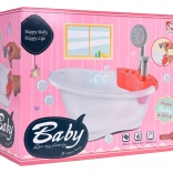 Puppenbadewanne mit funktionaler Dusche