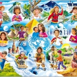 LARSEN Puzzle Kinder der Welt 15 Teile