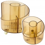 Transparenter gelber Organizer für Schulbedarf