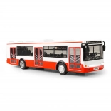 Tschechisch sprechender Bus 28 cm, rot, mit Rückziehantrieb, Lichtern und Geräuschen