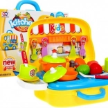 Tragbare Kinderküche Food Truck 3+ mit Trolley-Koffer und Zubehör