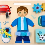 Holzaktivitätsbrett für Kinder