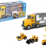 Lastwagen mit Baumaschinen, Box 28 cm, 4 Stk – tschechische Verpackung
