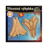 Dreifach-Weiche für Holz-Eisenbahnen – 2 Stk.
