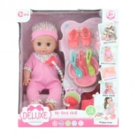 Baby mit Geräuschen und Pipi-Funktion 28 cm mit Zubehör