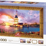 Puzzle mit Rahmen und Kleber 3-in-1 Mädchenturm 1000 Teile