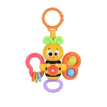 Spielende Biene mit Clip 14 cm