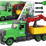 Bau-Kippfahrzeug mit Kran zum Montieren und Demontieren