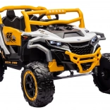 Elektrisches Kinderauto 4x4 – gelb‑weißes Offroad‑Buggy