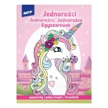 Malbuch Verbinde-die-Punkte Einhörner 210 × 276 mm, 32 Seiten