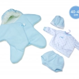 Kleidung für Puppe NEW BORN 40–42 cm – Fleece-Stern, 3-teiliges Set
