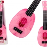 Ukulele für Kinder Mini Gitarre 4 Saiten Motiv Pfirsichrosa