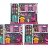 Tierset mit Häuschen und Zubehör