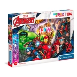 Glänzendes Puzzle Marvel: Avengers 104 Teile