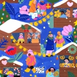 Puzzle Weihnachtsmarkt 500 Teile