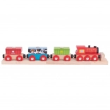 Holzzug mit Lebensmittelwaggons Bigjigs Rail