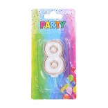 Partykerze Nummer 8 - gold