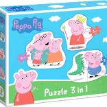 Puzzle Peppa Wutz – Familie 3in1 (2, 3 und 4 Teile) DODO