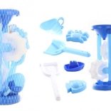 Blaue Kinder-Sand- und Wassermühle mit Förmchen