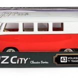 Metallmodell Volkswagen T1 Samba 1:32 – rot‑weiß