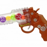 Spielzeugpistole mit Licht- und Soundeffekten Braun