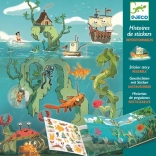 Erzählung mit umplatzierbaren Aufklebern Unterwasserabenteuer