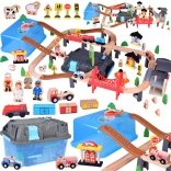 Holzeisenbahn mit Stadtzug 100 Stk.